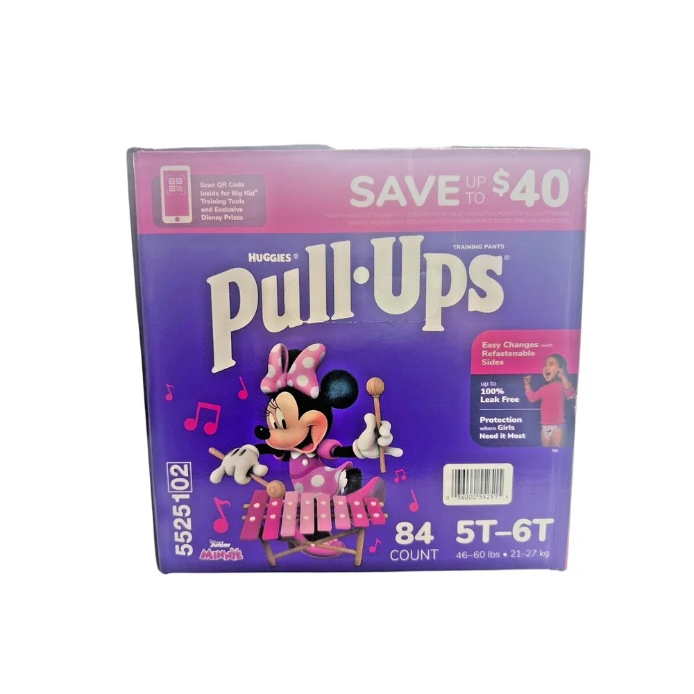 Huggies Training Pants Pull ups Girls Diapers 5T-6T Disney Minnie‎ Mouse 84 Ct